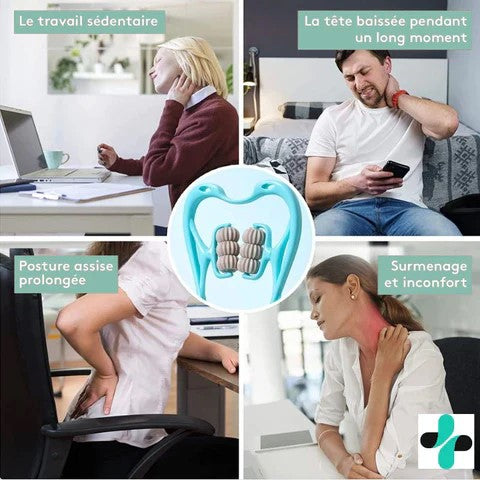 Polyvalence de rouleau de massage nuque dos fatigue assise prolongée